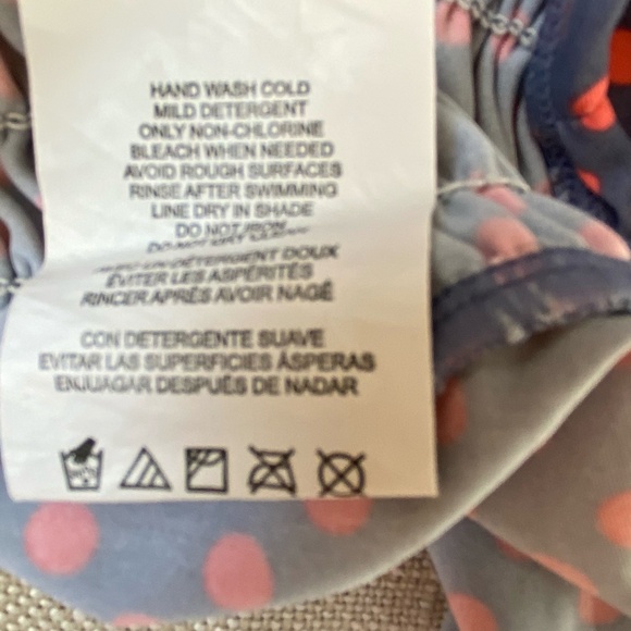 Beach Bump Maternity Grey/Coral Polka Dot Padded Bra High Rise Beach Swimsuit-Lg - Picture 14 of 15